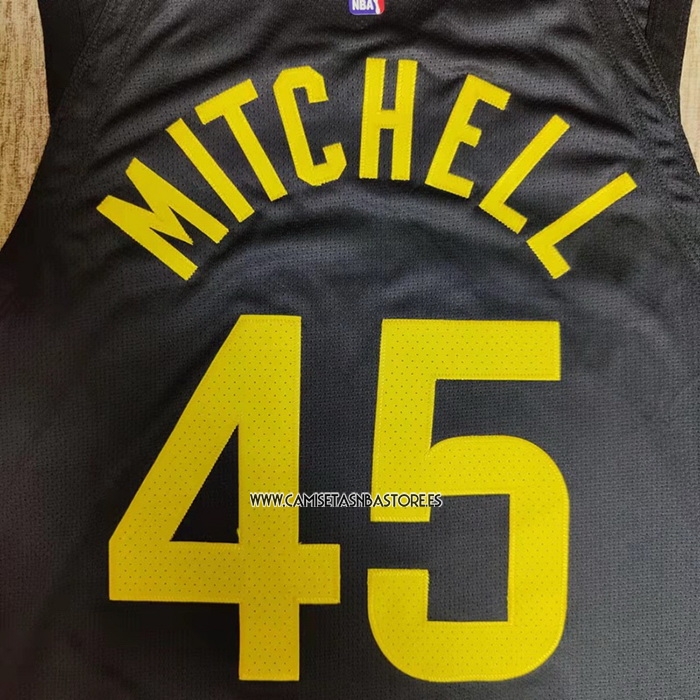 Donovan Mitchell NO 45 Camiseta Utah Jazz Statement Autentico 2022-23 Negro